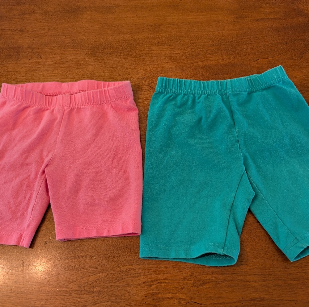 Green Shorts And Pink Shorts Set